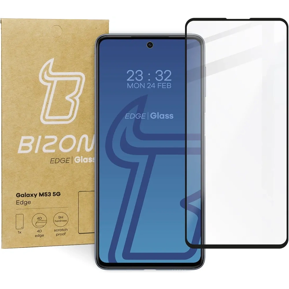 Szkło hartowane Bizon Glass Edge do Samsung Galaxy M53 5G czarne