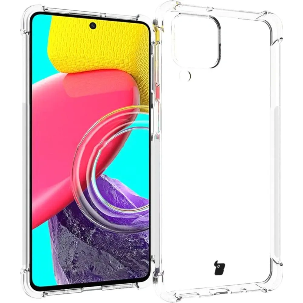 Etui + 2x szkło na ekran + szkło na obiektyw Bizon Case Clear Pack do Samsung Galaxy M53 5G przezroczyste