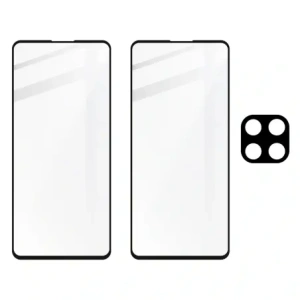 Kup Bizon Glass Edge gehärtetes Glas - [2 PACK] + Linsen Schutz Samsung Galaxy M53 5G schwarz - BIZ1384 - {ean13} - Sklep Home Screen