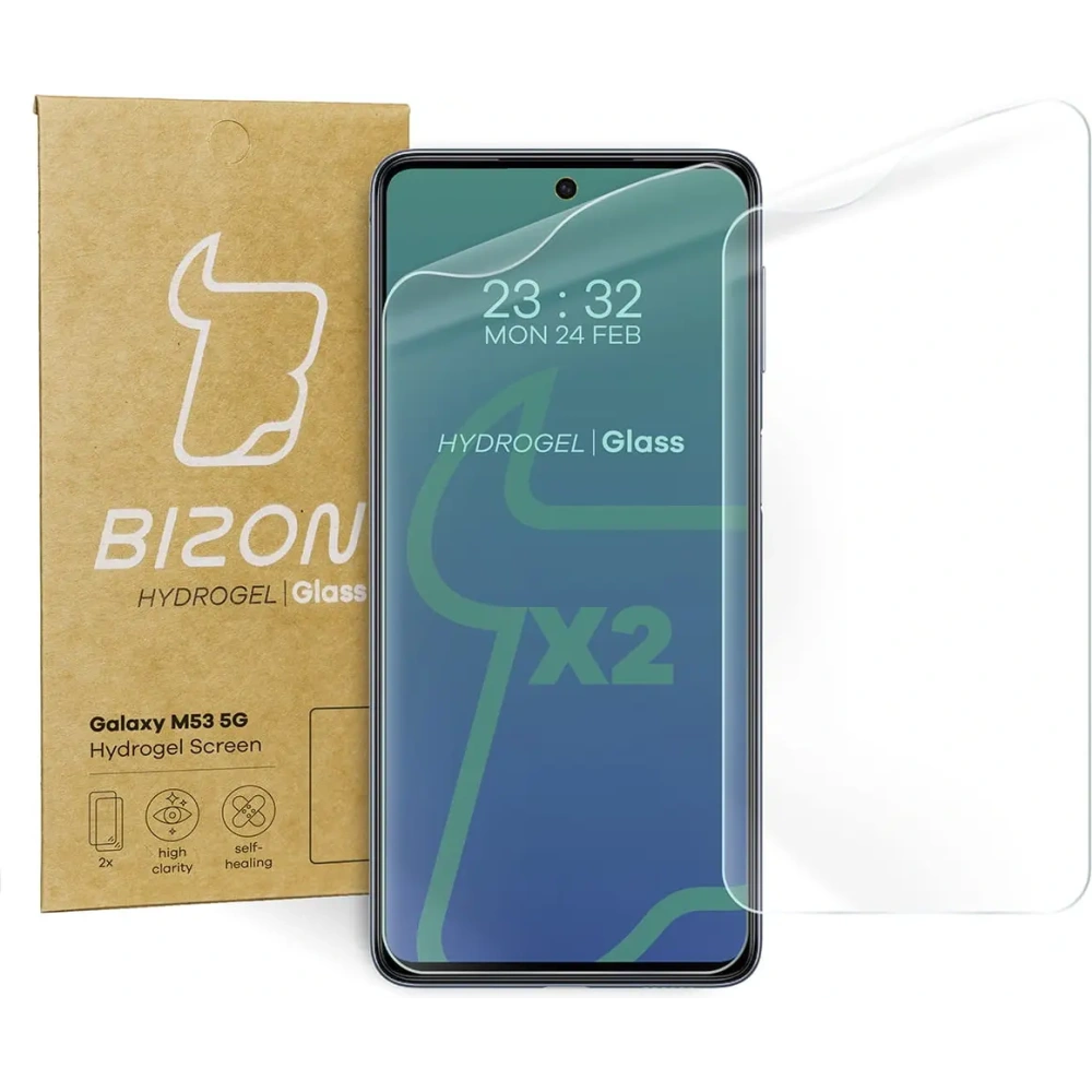 Folia hydrożelowa na ekran Bizon Glass Hydrogel Samsung Galaxy M53 5G [2 PACK]
