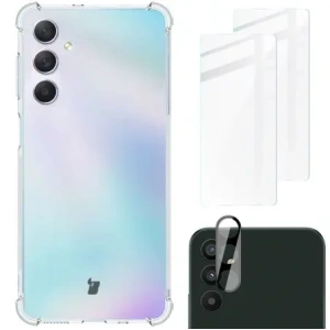 Kup Bizon Case Clear Pack Hülle + 2x Bildschirmschutzglas + Linsenglas Samsung Galaxy M54 5G klar - BIZ7649 - {ean13} - Sklep Home Screen