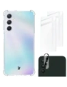 Etui + 2x szkło + obiektyw Bizon Case Clear Pack do Samsung Galaxy M54 5G, przezroczyste