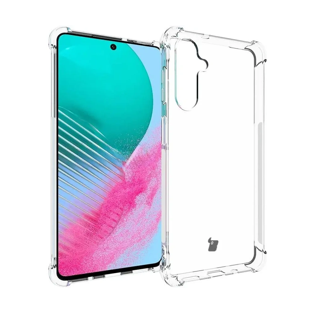 Etui + 2x szkło na ekran + szkło na obiektyw Bizon Case Clear Pack do Samsung Galaxy M54 5G przezroczyste