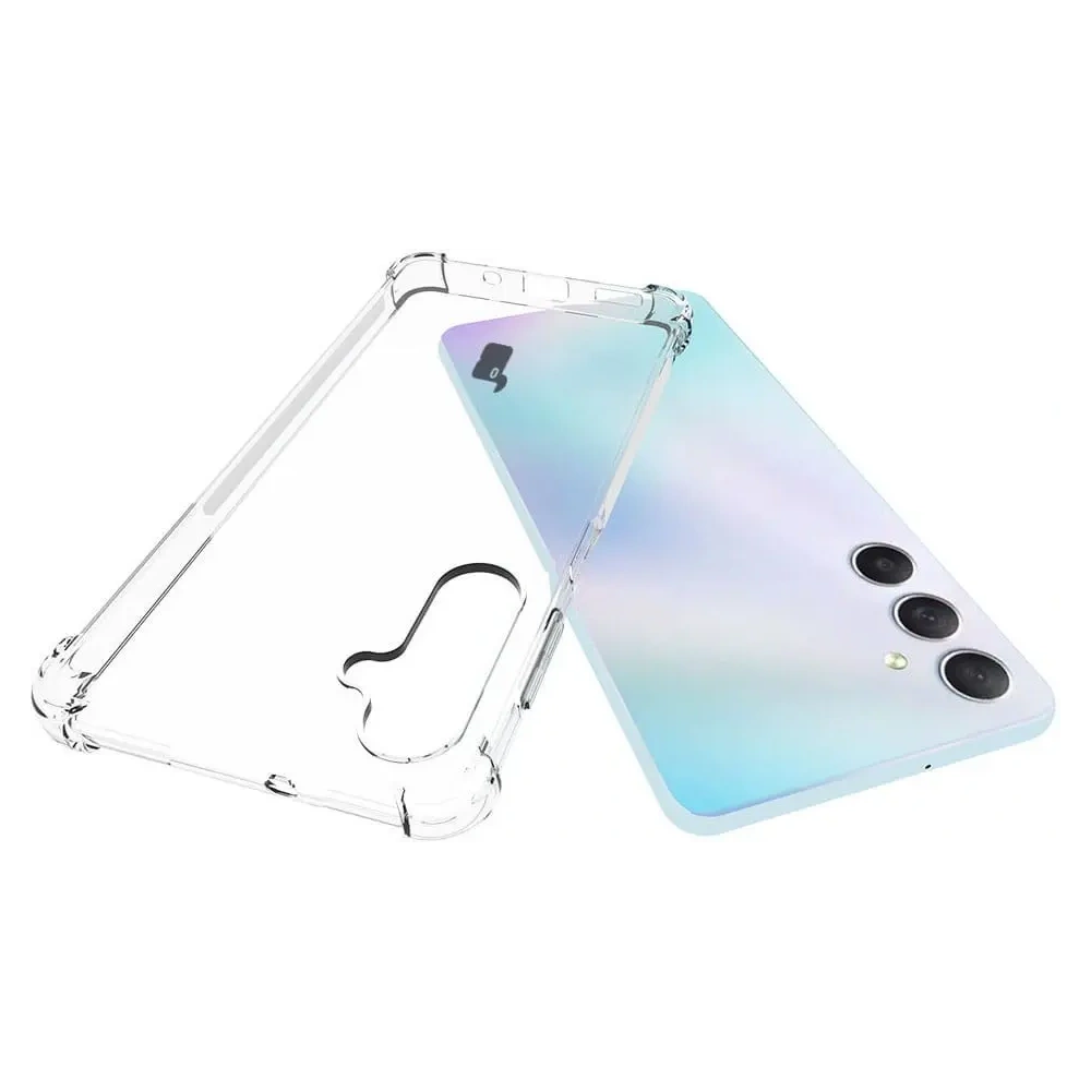 Etui + 2x szkło na ekran + szkło na obiektyw Bizon Case Clear Pack do Samsung Galaxy M54 5G przezroczyste