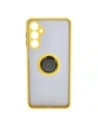 Kup Etui s úchopem na prst Bizon Case Hybrid Ring do Samsung Galaxy M54 5G kouřové s žlutým rámem - BIZ1409 - {ean13} - Sklep Home Screen
