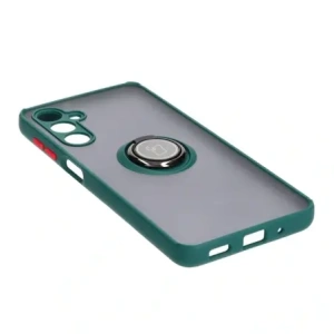 Kup Etui z uchwytem na palec Bizon Case Hybrid Ring do Samsung Galaxy M54 5G przydymione z ciemnozieloną ramką - BIZ7662 - {ean13} - Sklep Home Screen