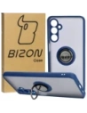 Etui z uchwytem na palec Bizon Case Hybrid Ring do Samsung Galaxy M54 5G przydymione z granatową ramką