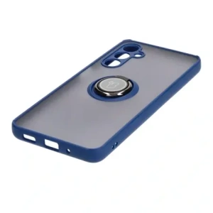 Kup Etui z uchwytem na palec Bizon Case Hybrid Ring do Samsung Galaxy M54 5G przydymione z granatową ramką - BIZ7663 - {ean13} - Sklep Home Screen