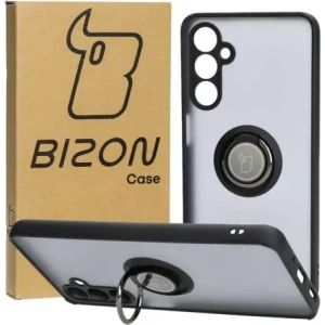 Kup Etui z uchwytem na palec Bizon Case Hybrid Ring do Galaxy M54 5G, przydymione z czarną ramką - BIZ7664 - {ean13} - Sklep Home Screen
