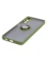 Kup Etui z uchwytem na palec Bizon Case Hybrid Ring do Galaxy M54 5G, przydymione z zieloną ramką - BIZ7665 - {ean13} - Sklep Home Screen