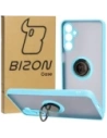 Kup Etui z uchwytem na palec Bizon Case Hybrid Ring do Samsung Galaxy M54 5G przydymione z jasnoniebieską ramką - BIZ7666 - {ean13} - Sklep Home Screen