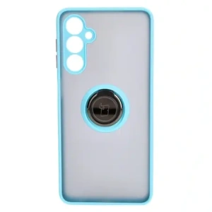 Kup Etui z uchwytem na palec Bizon Case Hybrid Ring do Samsung Galaxy M54 5G przydymione z jasnoniebieską ramką - BIZ7666 - {ean13} - Sklep Home Screen