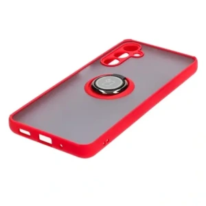 Kup Etui z uchwytem na palec Bizon Case Hybrid Ring do Samsung Galaxy M54 5G przydymione z czerwoną ramką - BIZ7668 - {ean13} - Sklep Home Screen