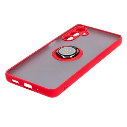 Kup Etui z uchwytem na palec Bizon Case Hybrid Ring do Samsung Galaxy M54 5G przydymione z czerwoną ramką - BIZ7668 - {ean13} - Sklep Home Screen
