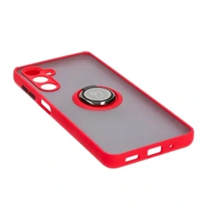 Kup Etui z uchwytem na palec Bizon Case Hybrid Ring do Samsung Galaxy M54 5G przydymione z czerwoną ramką - BIZ7668 - {ean13} - Sklep Home Screen