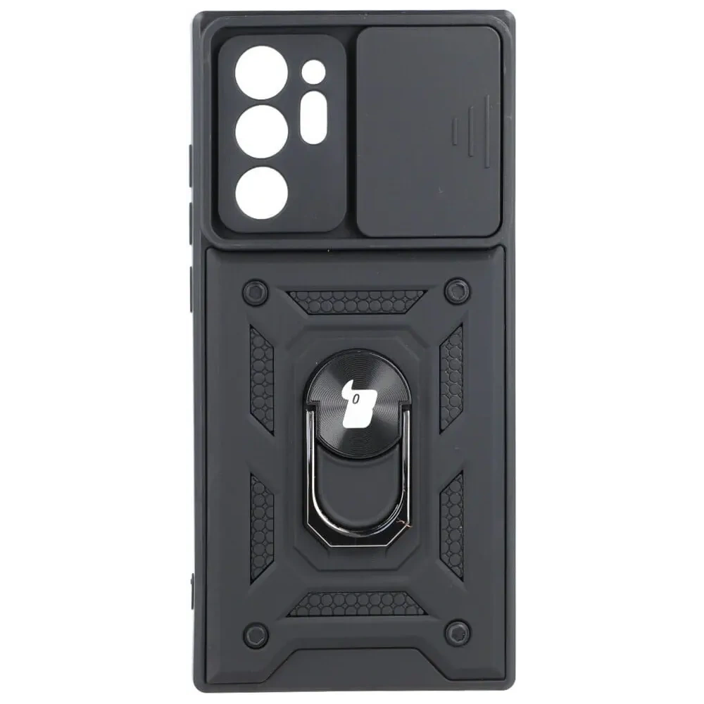Etui Bizon Case CamShield Ring do Samsung Galaxy Note 20 Ultra czarne