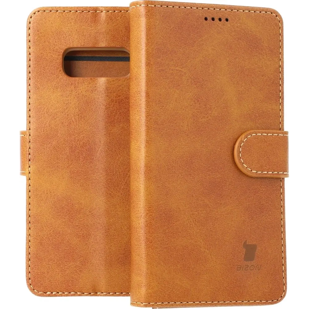 Etui Bizon Case Wallet do Samsung Galaxy S10e jasnobrązowe