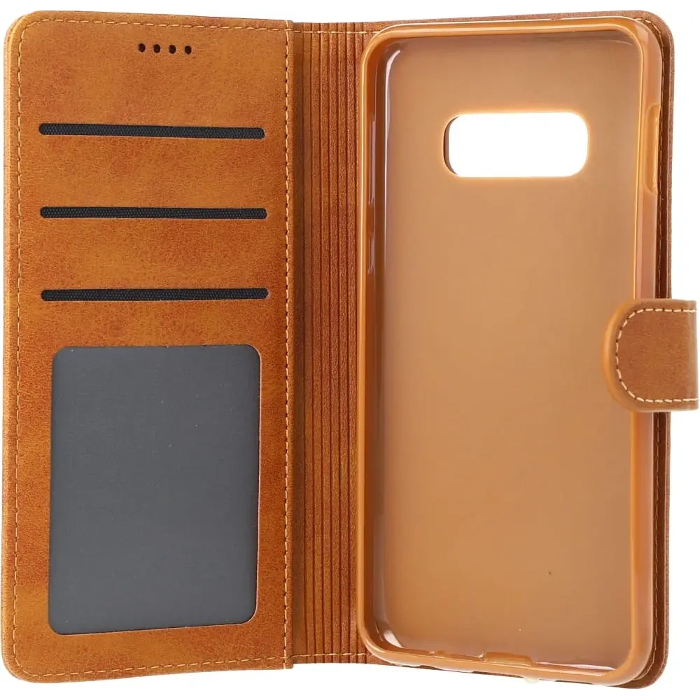 Etui Bizon Case Wallet do Samsung Galaxy S10e jasnobrązowe