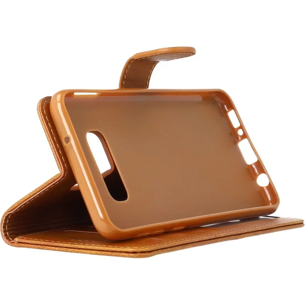 Etui Bizon Case Wallet do Samsung Galaxy S10e jasnobrązowe