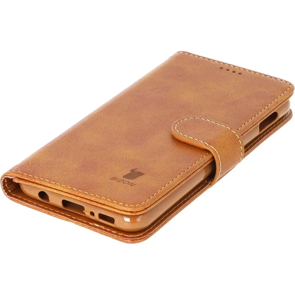 Etui Bizon Case Wallet do Samsung Galaxy S10e jasnobrązowe
