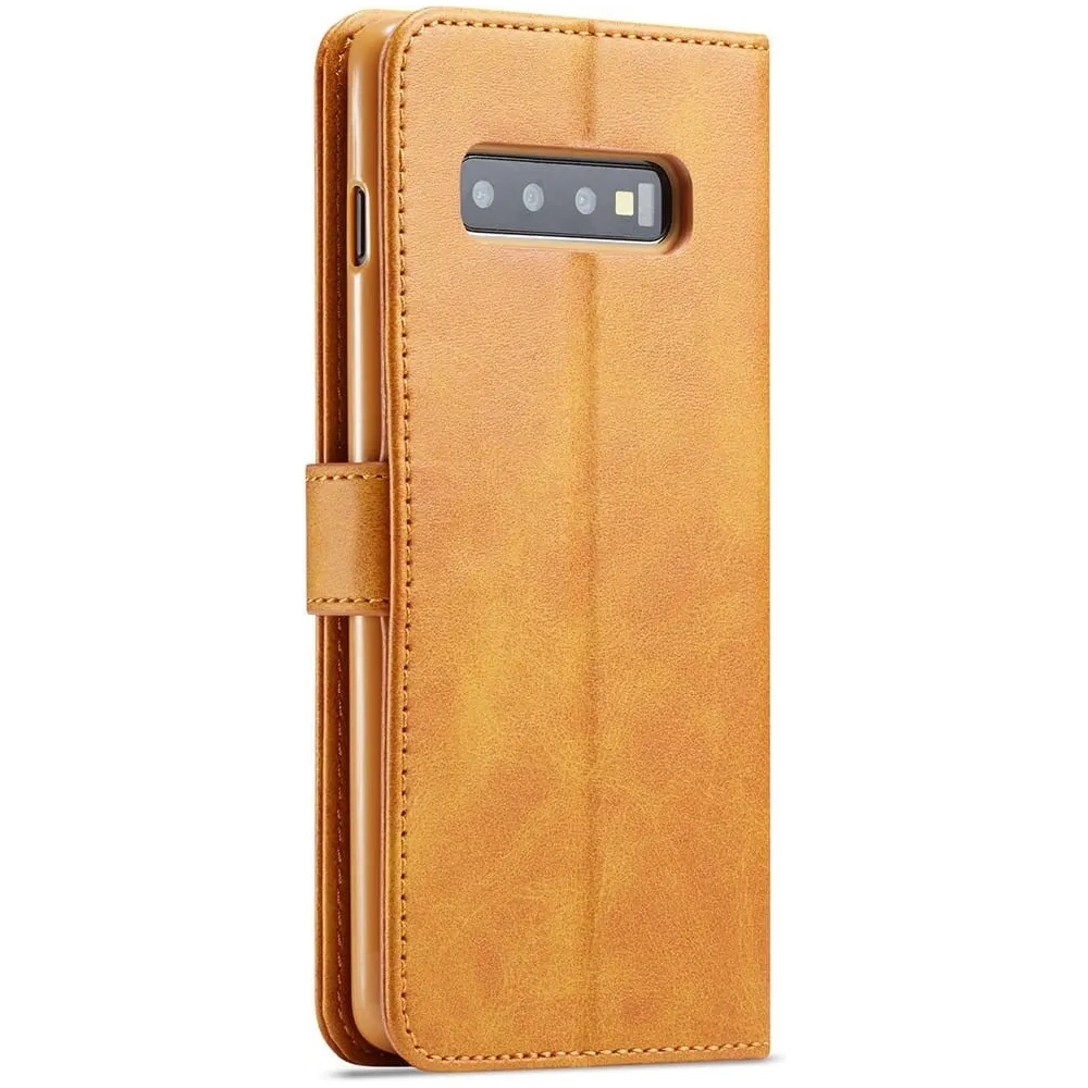 Etui Bizon Case Wallet do Samsung Galaxy S10e jasnobrązowe