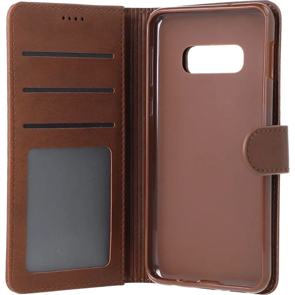 Etui Bizon Case Wallet do Samsung Galaxy S10e brązowe