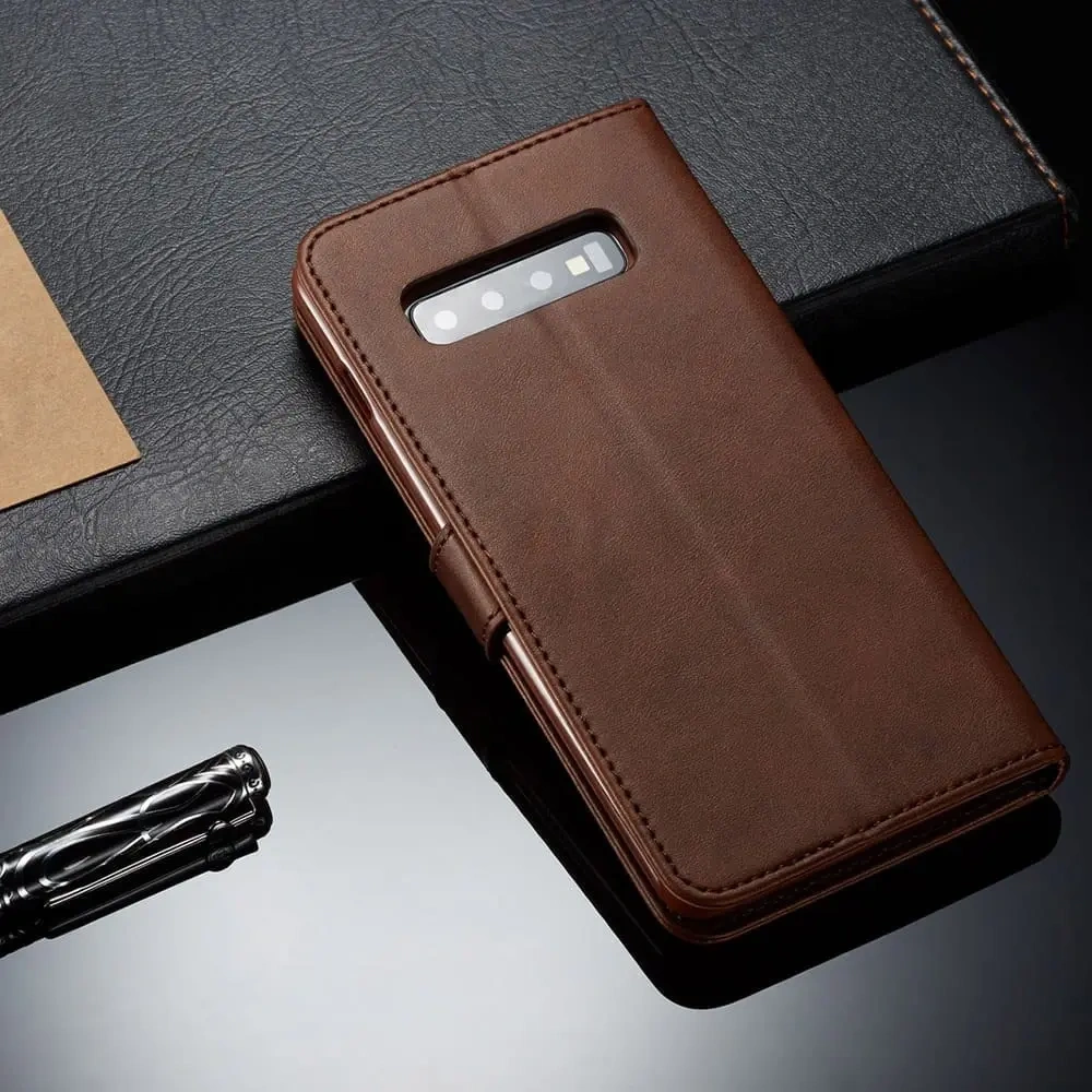 Etui Bizon Case Wallet do Samsung Galaxy S10e brązowe