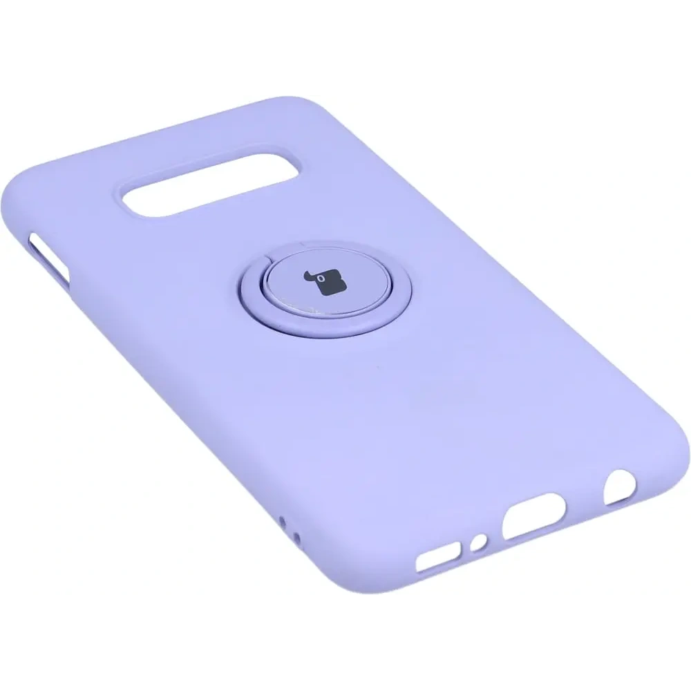 Etui Bizon Case Silicone Ring do Samsung Galaxy S10e fioletowe