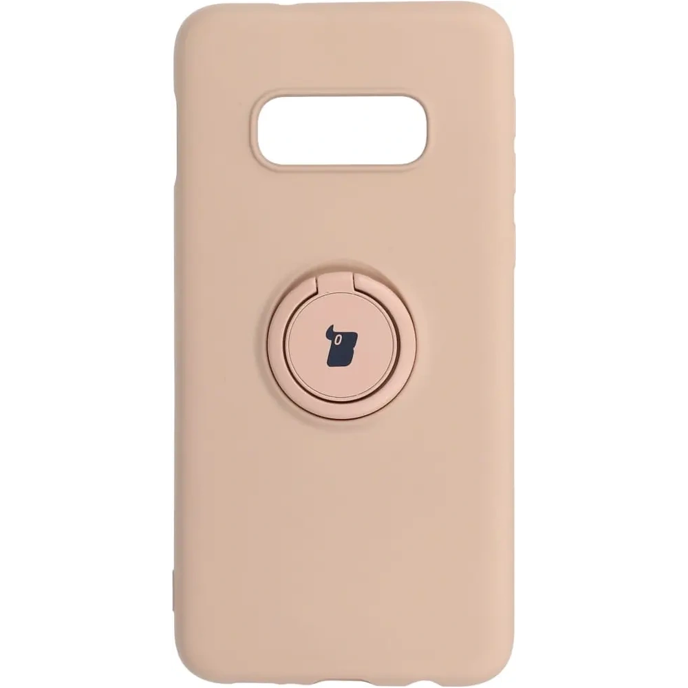 Etui Bizon Case Silicone Ring do Samsung Galaxy S10e jasnoróżowe