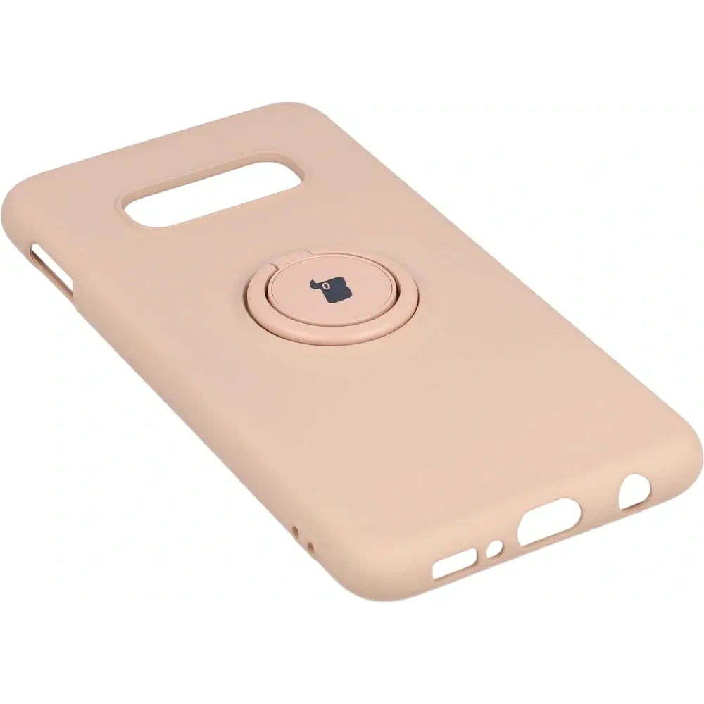 Etui Bizon Case Silicone Ring do Samsung Galaxy S10e jasnoróżowe