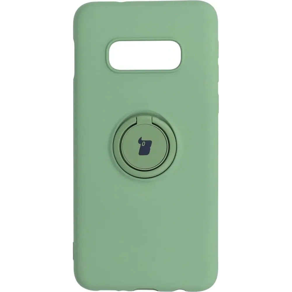 Etui Bizon Case Silicone Ring do Samsung Galaxy S10e jasnozielone