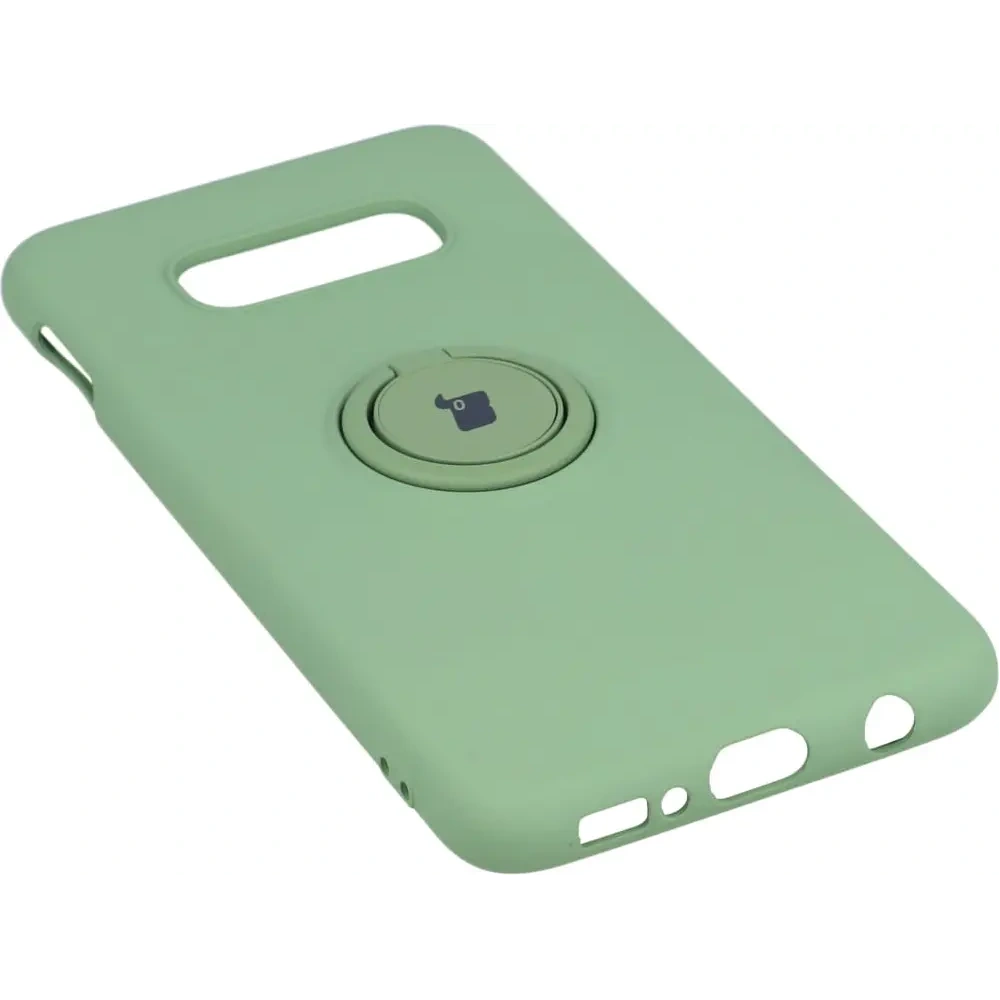 Etui Bizon Case Silicone Ring do Samsung Galaxy S10e jasnozielone
