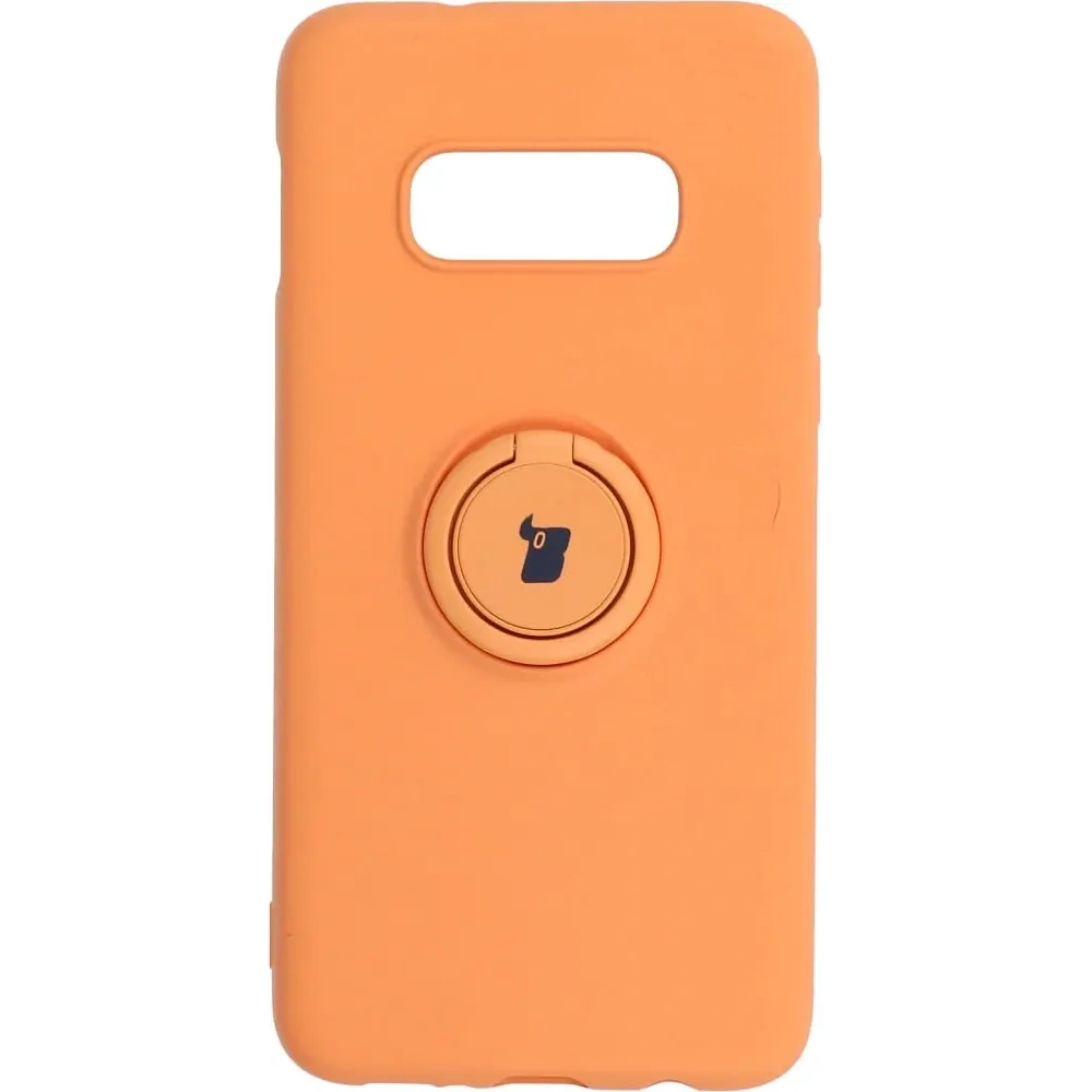 Etui Bizon Case Silicone Ring do Samsung Galaxy S10e pomarańczowe