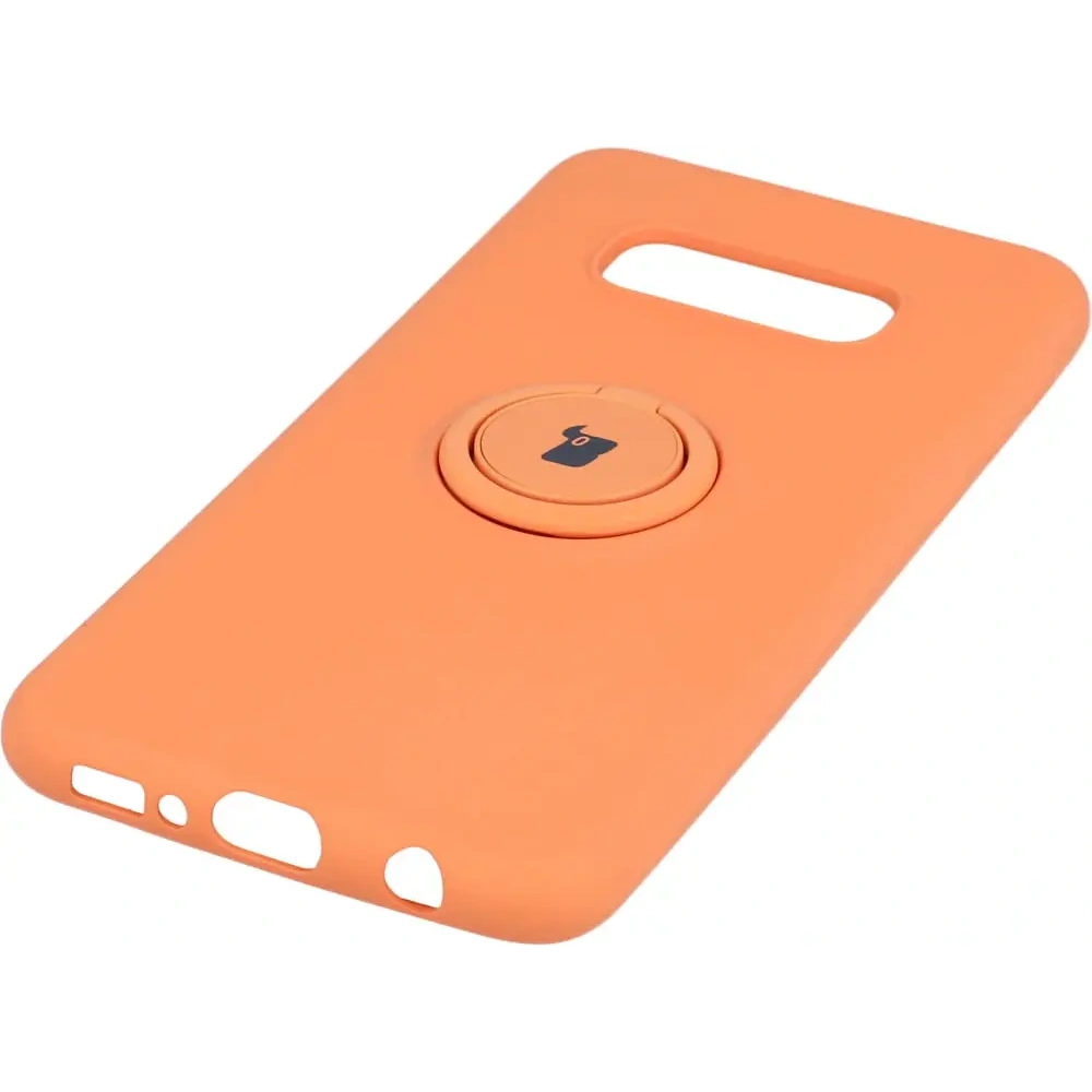 Etui Bizon Case Silicone Ring do Samsung Galaxy S10e pomarańczowe