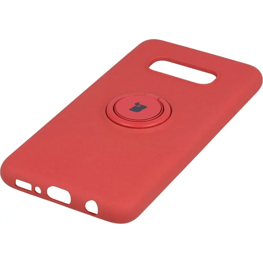 Etui Bizon Case Silicone Ring do Samsung Galaxy S10e ciemny róż