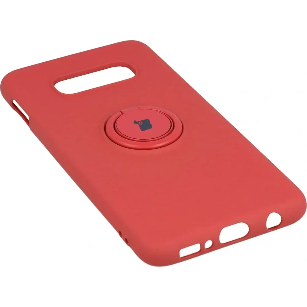 Etui Bizon Case Silicone Ring do Samsung Galaxy S10e ciemny róż