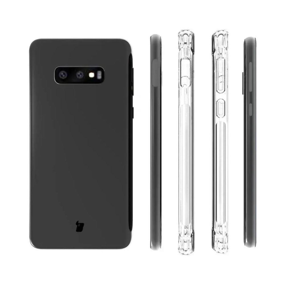 Etui + 2x szkło na ekran + szkło na obiektyw Bizon Case Clear Pack do Samsung Galaxy S10e przezroczyste