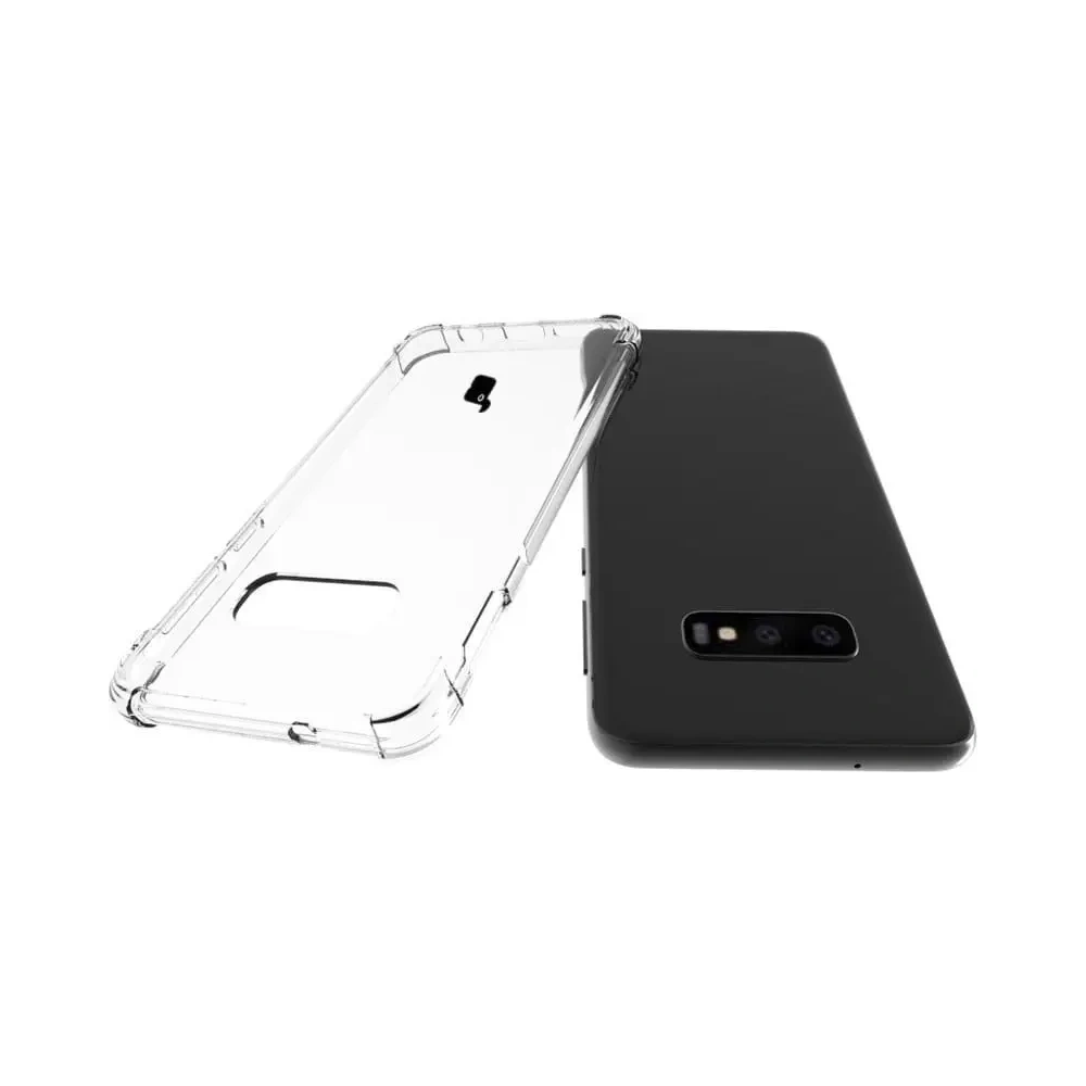 Etui + 2x szkło na ekran + szkło na obiektyw Bizon Case Clear Pack do Samsung Galaxy S10e przezroczyste