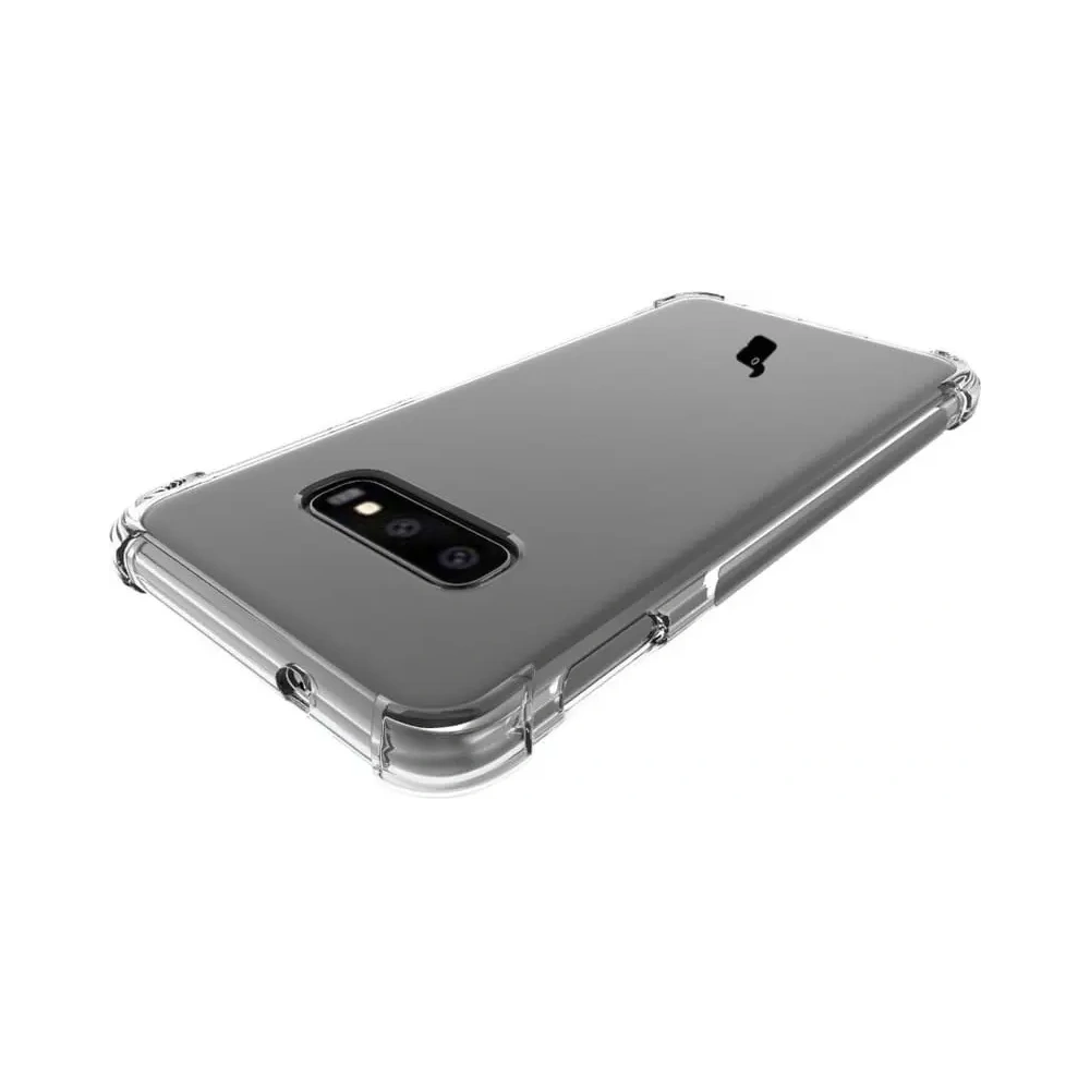 Etui + 2x szkło na ekran + szkło na obiektyw Bizon Case Clear Pack do Samsung Galaxy S10e przezroczyste