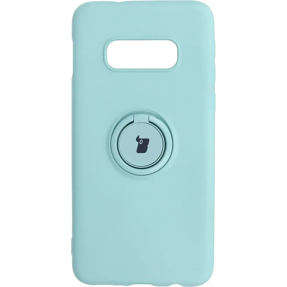 Etui Bizon Case Silicone Ring do Samsung Galaxy S10e turkusowe