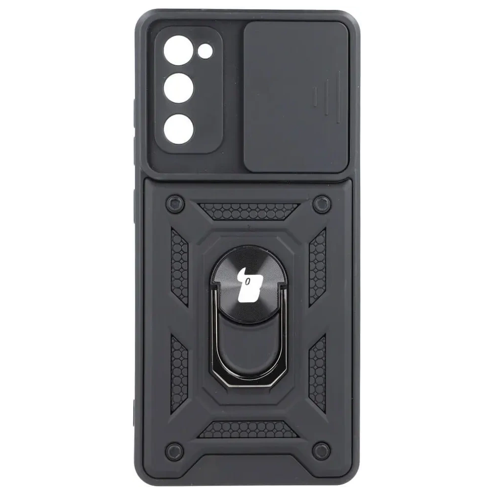 Etui Bizon Case CamShield Ring do Samsung Galaxy S20 FE czarne