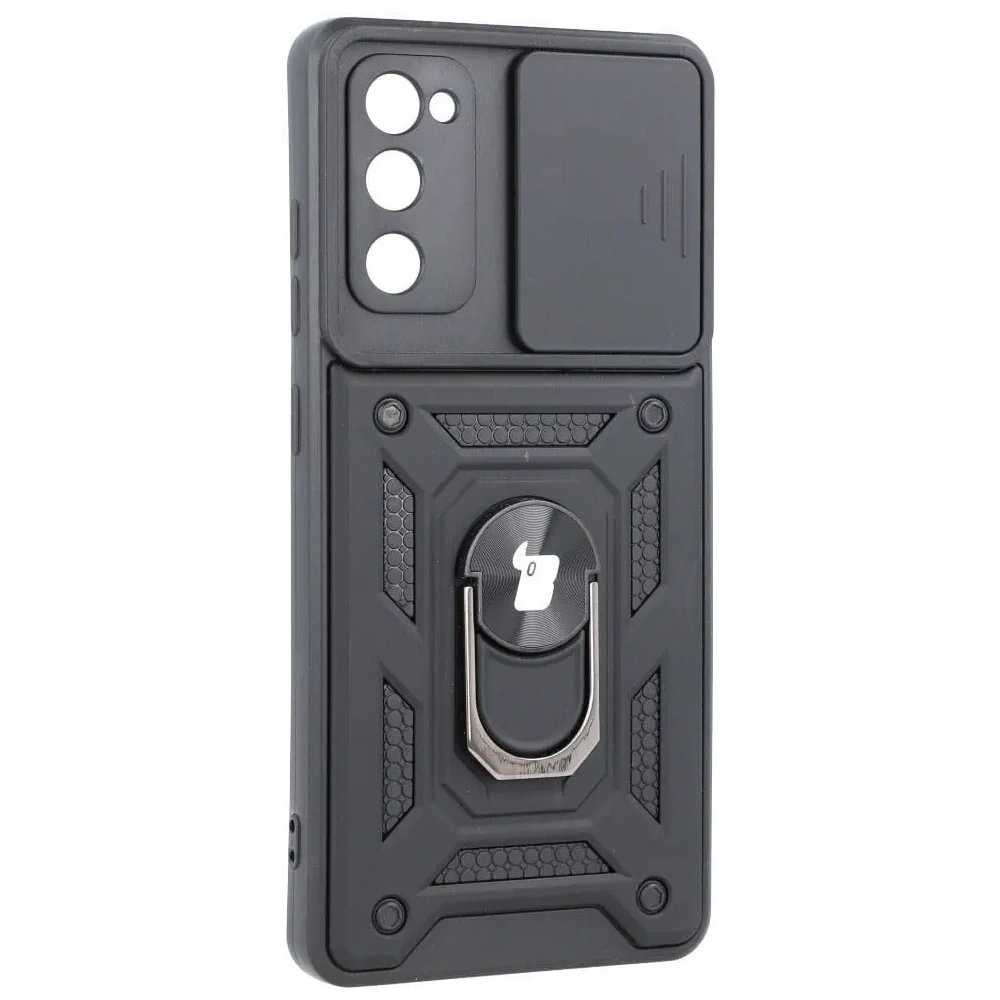Etui Bizon Case CamShield Ring do Samsung Galaxy S20 FE czarne