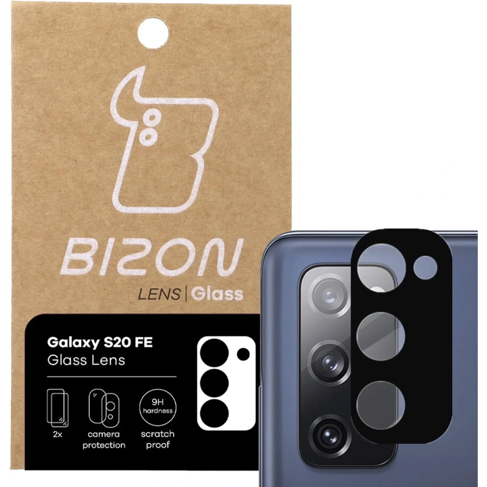 Szkło na aparat Bizon Glass Lens do Samsung Galaxy S20 FE [2 PACK]