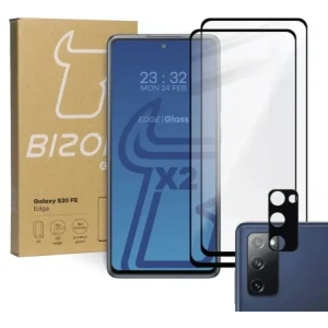 Kup Zesílené sklo Bizon Glass Edge - [2 PACK] + ochrana na objektiv Samsung Galaxy S20 FE černé - BIZ1453 - {ean13} - Sklep Home Screen