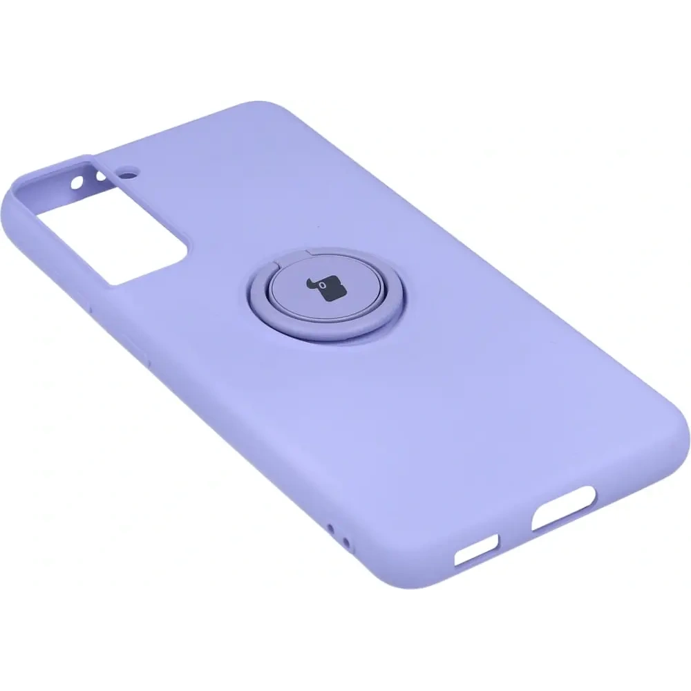 Etui Bizon Case Silicone Ring do Samsung Galaxy S21 fioletowe