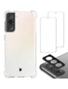 Bizon Case Clear Pack tok + 2x kijelzőüveg + lencseüveg Samsung Galaxy S21 átlátszó
