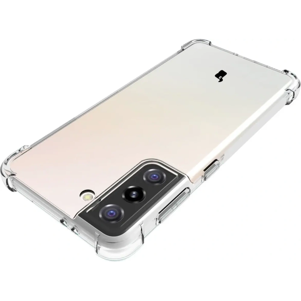 Etui + 2x szkło na ekran + obiektyw Bizon Case Clear Pack do Samsung Galaxy S21 przezroczyste