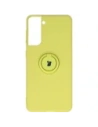 Etui Bizon Case Silicone Ring do Galaxy S21, żółte