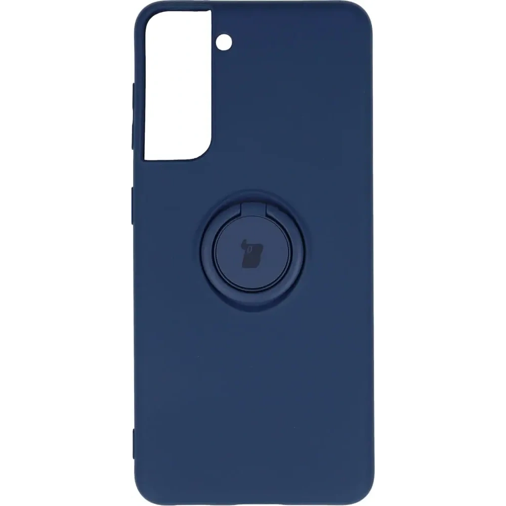 Etui Bizon Case Silicone Ring do Samsung Galaxy S21 granatowe
