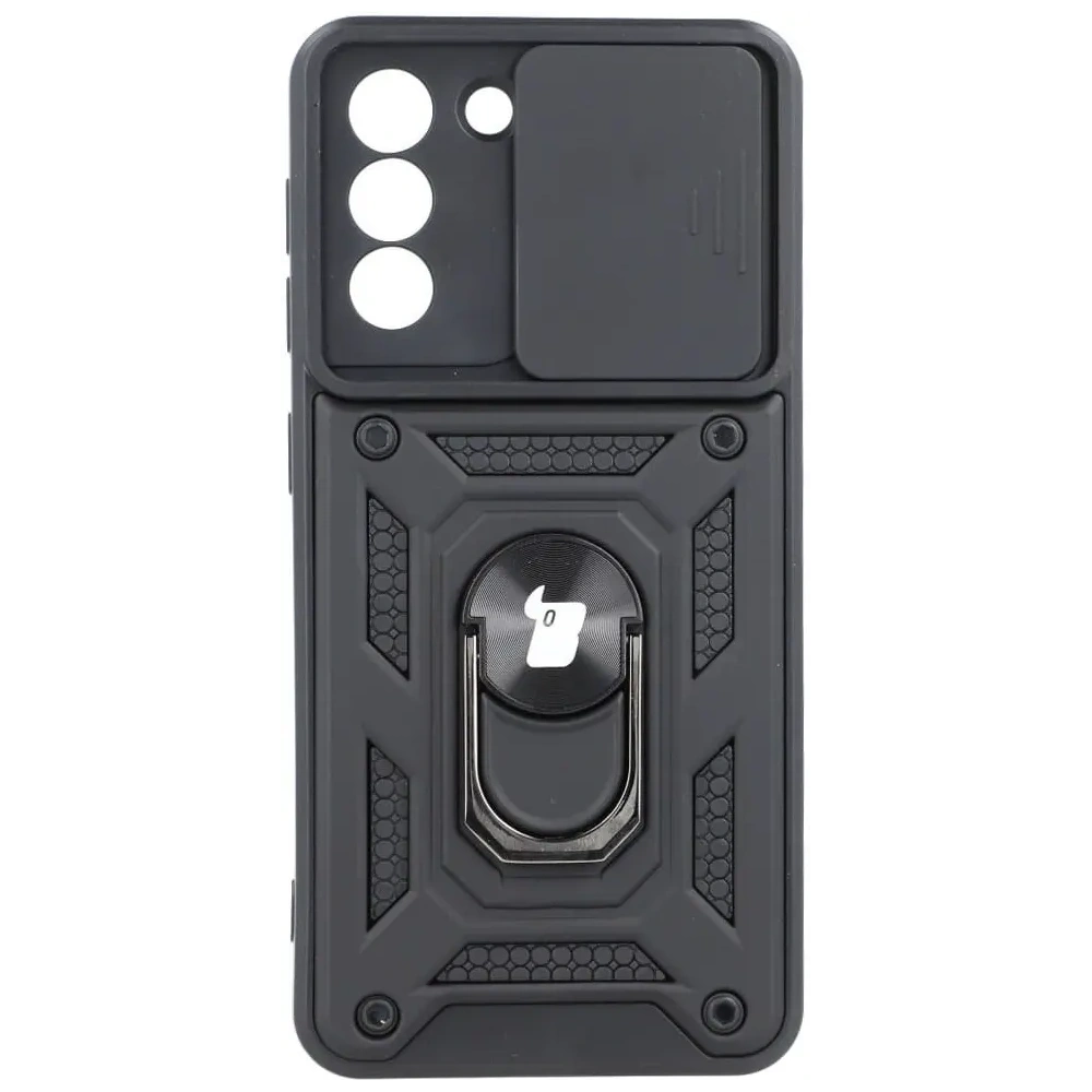 Etui Bizon Case CamShield Ring do Samsung Galaxy S21 czarne